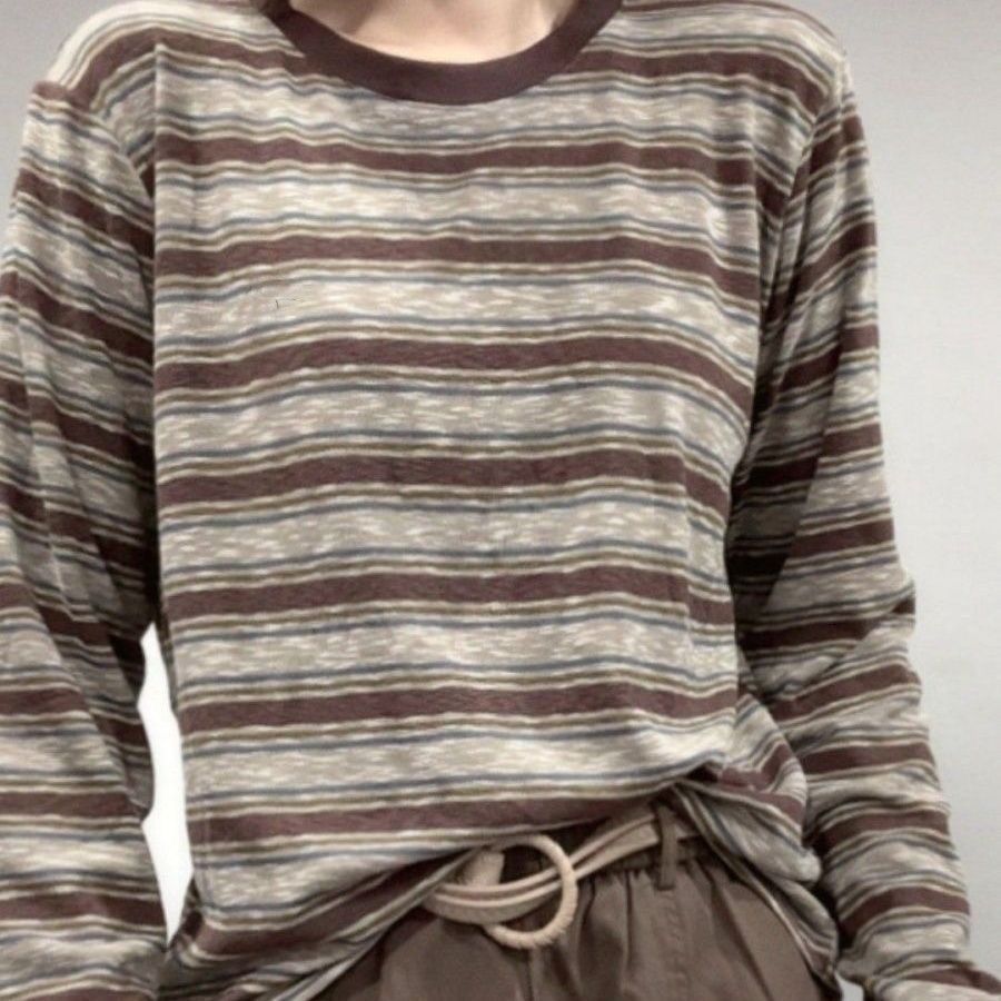 Relaxed Stripe Long Sleeve Top