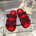 HERMES CHYPRE SANDAL CHERRY MIX JAM SUEDE