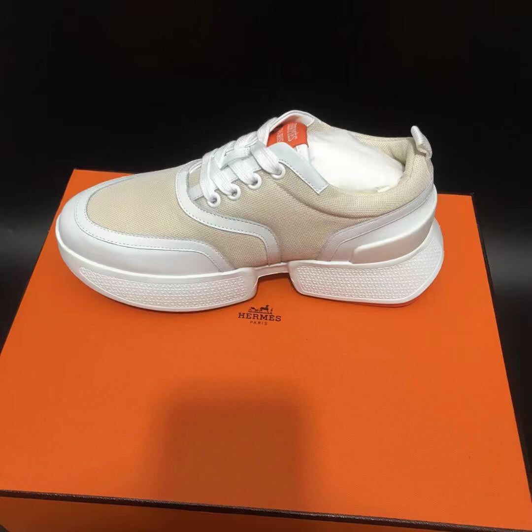 HERMES GIGA SNEAKER PASTEL PINK MIX WHITE CALFSKIN