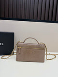 Chanel Lizard-Embossed Vanity Top Handle Bag