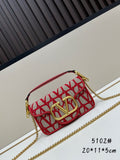 Monogram Canvas Crossbody Bag with Chain Strap