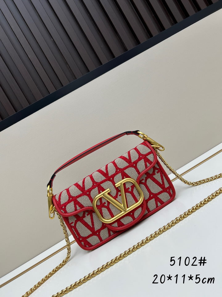Monogram Canvas Crossbody Bag with Chain Strap
